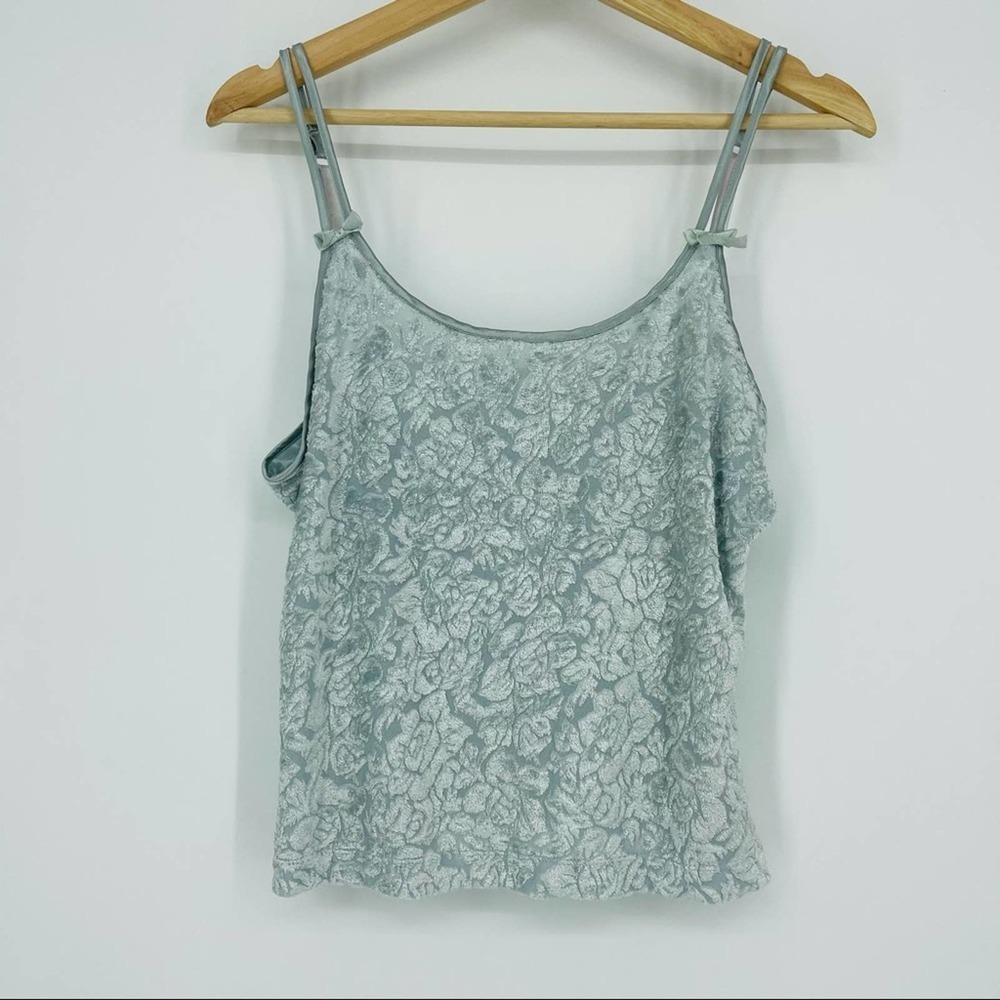 Vintage Y2K Victoria’s Secret Velvet Damask Crop Cami